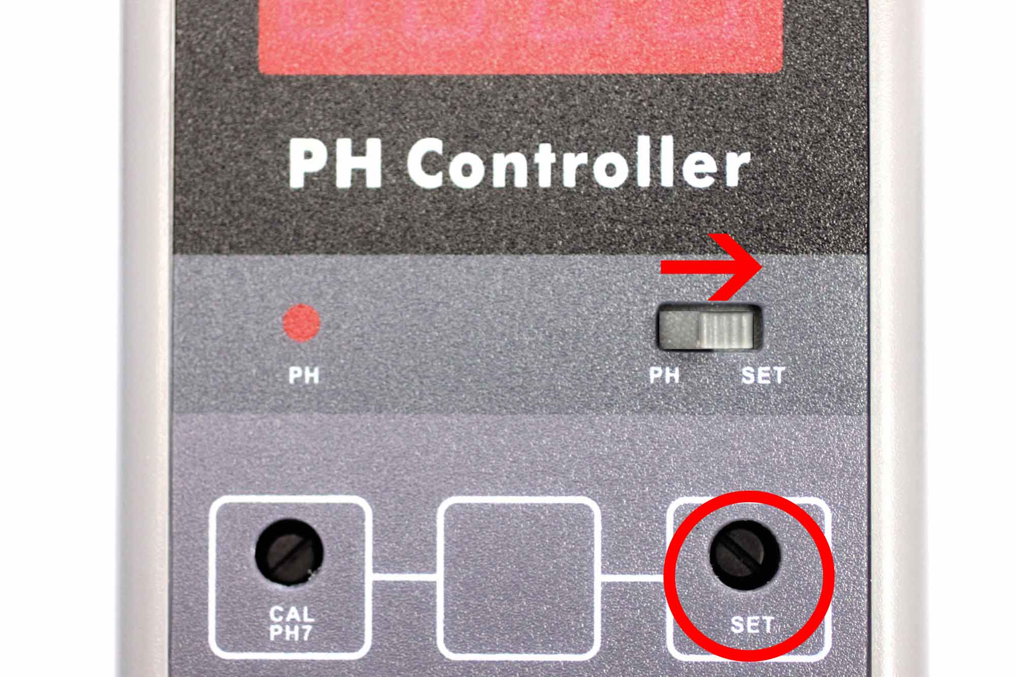 Ajuste del nivel de pH en el controlador