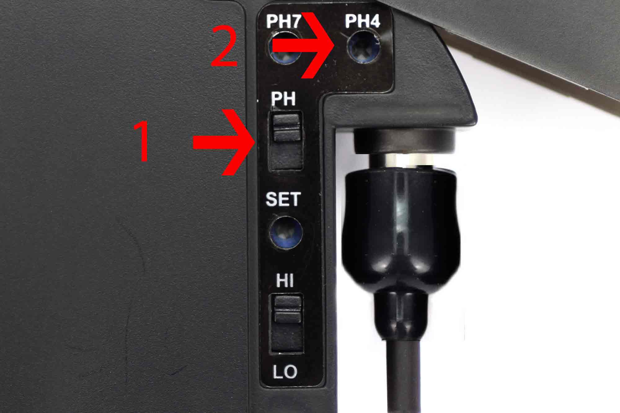 Ajuste el controlador a pH 4