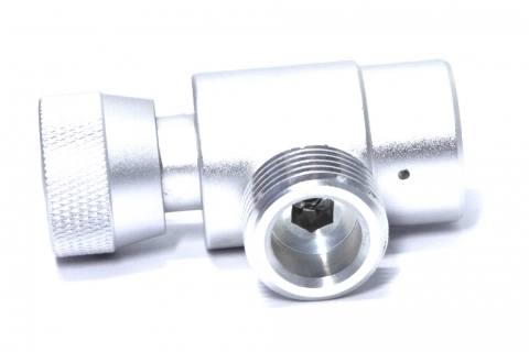 Vista de roscas macho de Adaptador Avanzado para Paintball CGA 320 Cilindros de CO2