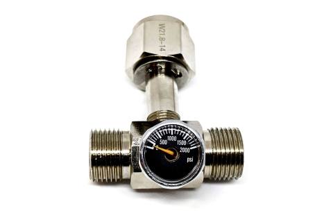 Divisor en T bidireccional para cilindro de CO2 - Delantero
