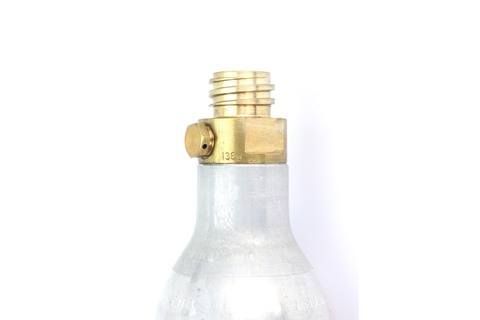 Foto de la válvula en la botella del cilindro de 60L de SodaStream