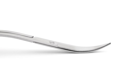 Foto que muestra las hojas de onda de las tijeras estilo onda