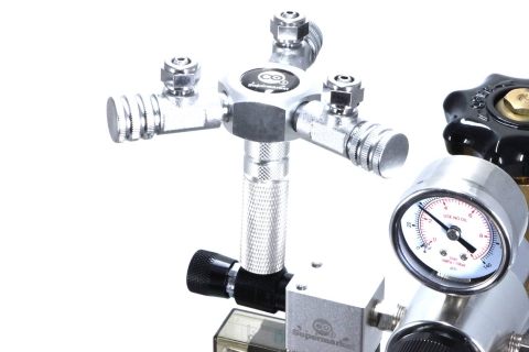 Divisor de CO2 de 3 vías para regulador de acuario